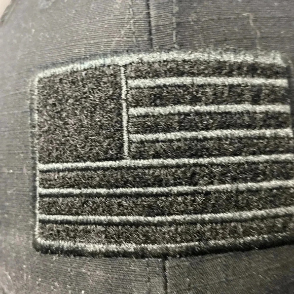 HIGHLAND TACTICAL MENS ONE SIZE FITS MOST BLACK AMERICAN FLAG PATCH ON FRONT - Picture 3 of 8